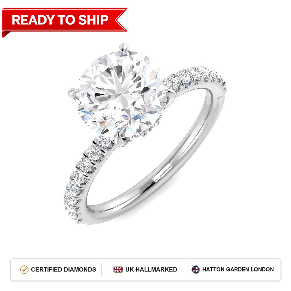 Lab grown diamond earring