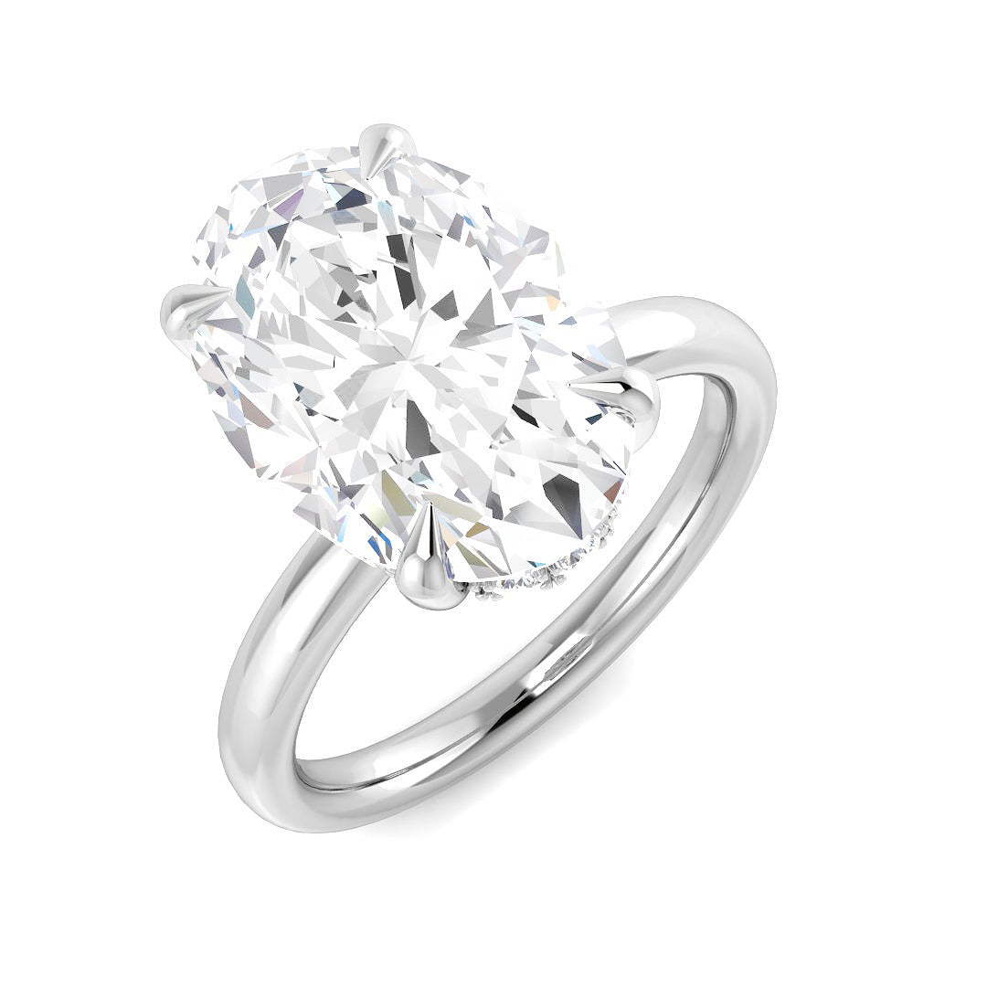 5.30 Ct D-E/VS Lab Grown Diamond Solitaire Ring 9k White Gold Ready To Ship