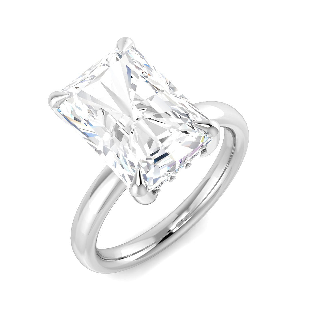 5.30 Ct D-E/VS Lab Grown Diamond Solitaire Ring 9k White Gold Ready To Ship