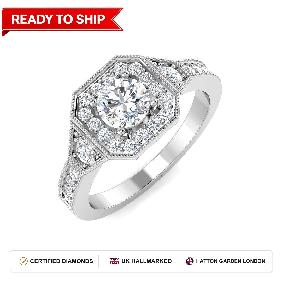 Lab grown diamond earring