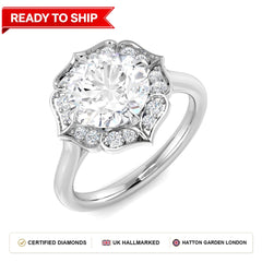 Lab grown diamond earring