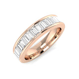 Baguette Diamond Half Eternity Ring 0.50–1.25ct | Channel Set | UK Hallmarked