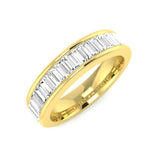 Baguette Diamond Half Eternity Ring 0.50–1.25ct | Channel Set | UK Hallmarked