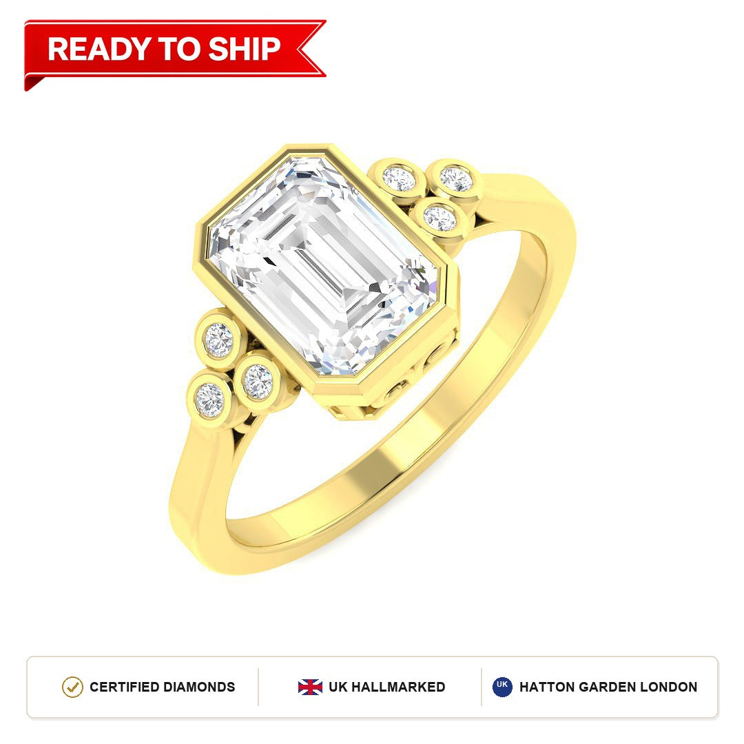 Lab grown diamond earring
