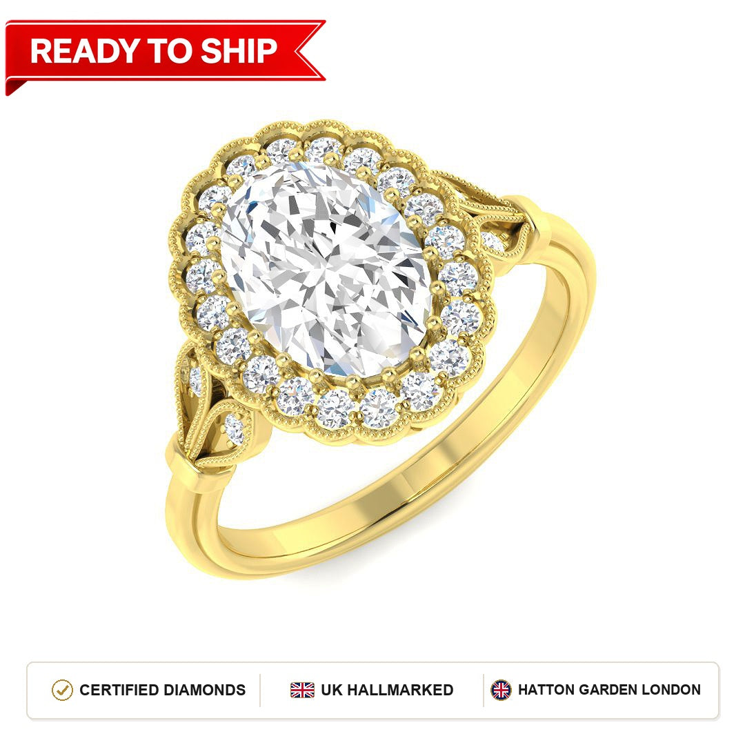 Lab grown diamond earring