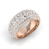 3.0Ct Round Diamond Pave Ring Hallmarked Gold & Platinum