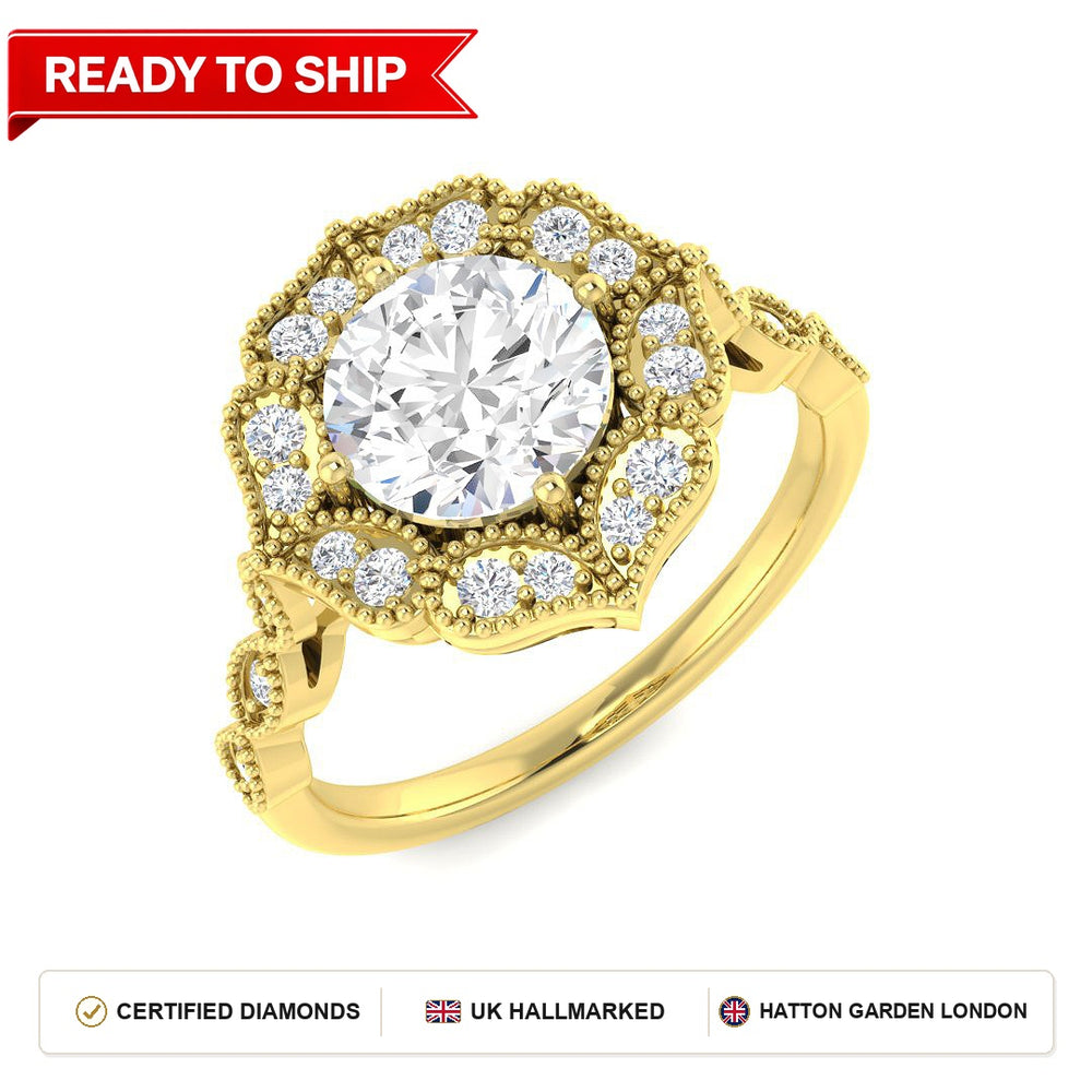 Lab grown diamond earring