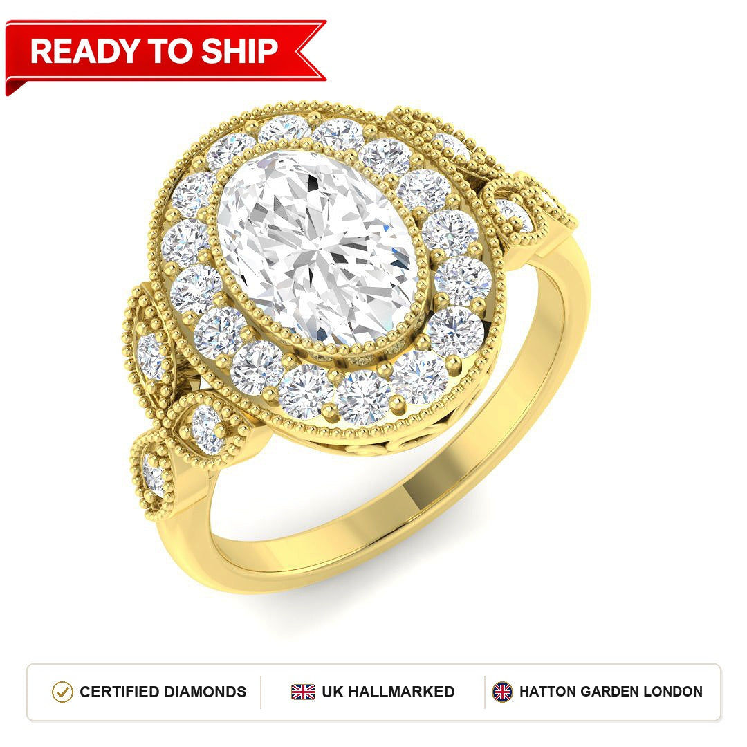 Lab grown diamond earring