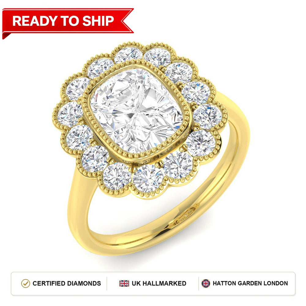 Lab grown diamond earring