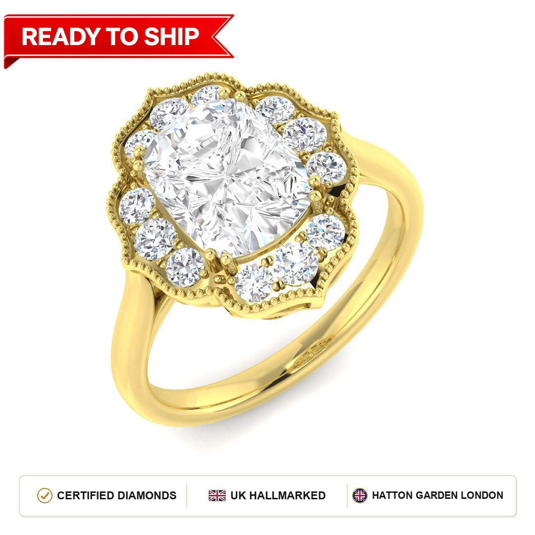 Lab grown diamond earring