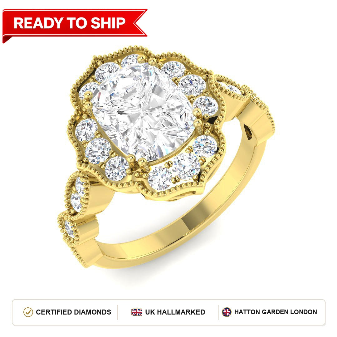 Lab grown diamond earring