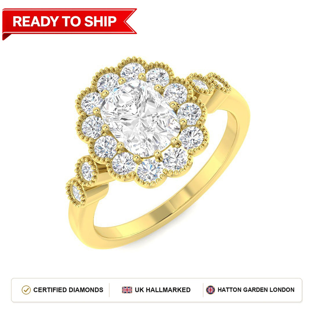 Lab grown diamond earring
