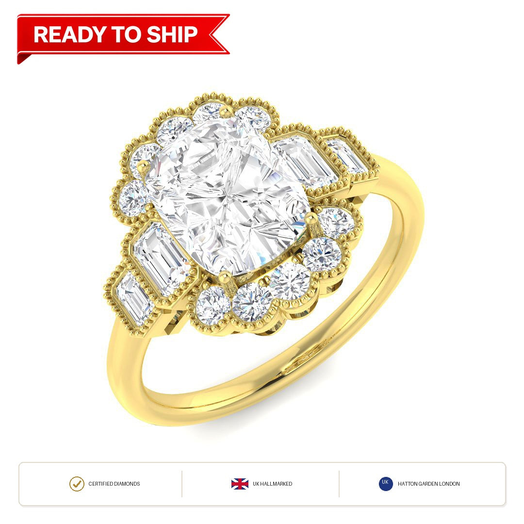 Lab grown diamond earring
