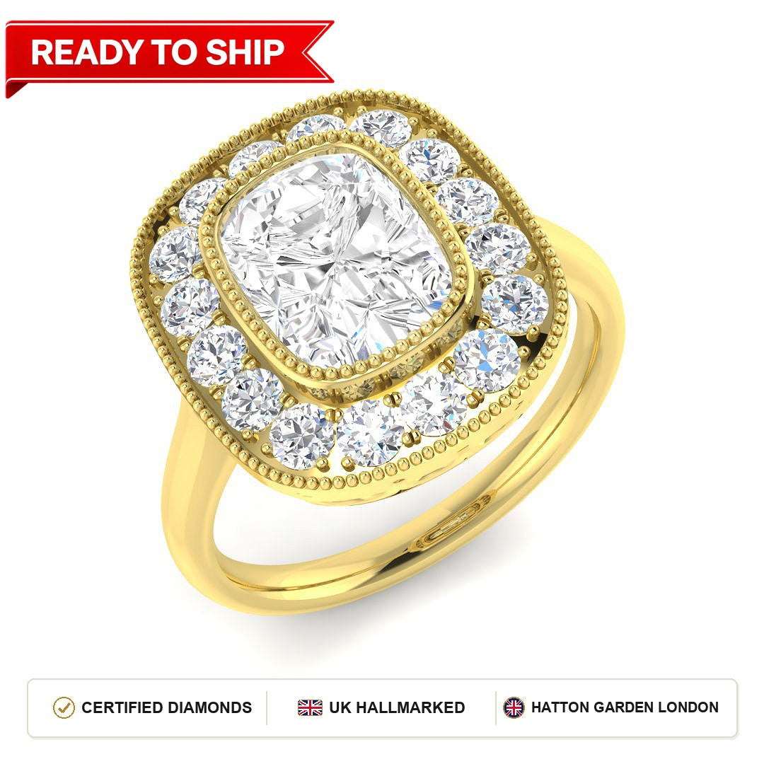 Lab grown diamond earring
