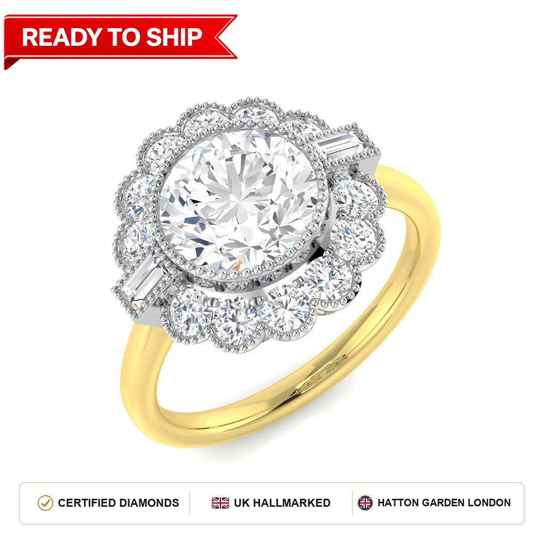 Lab grown diamond earring