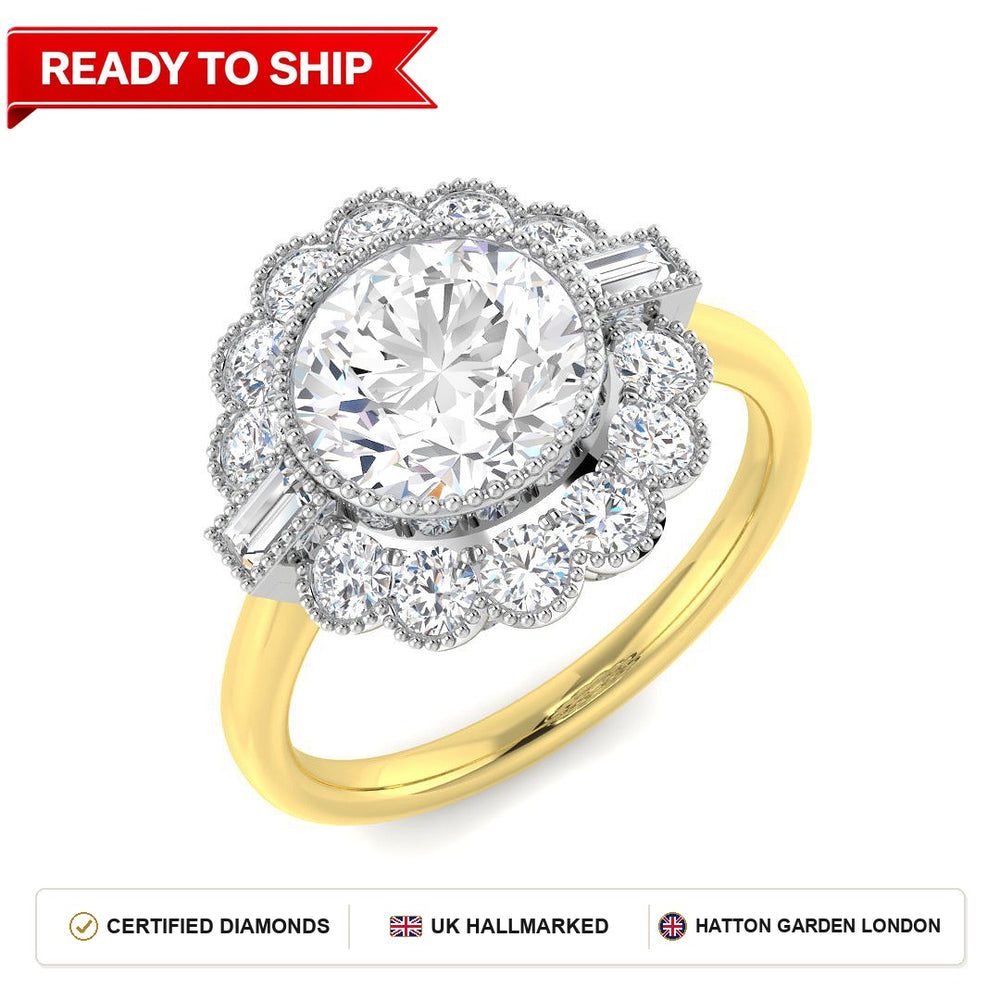 Lab grown diamond earring