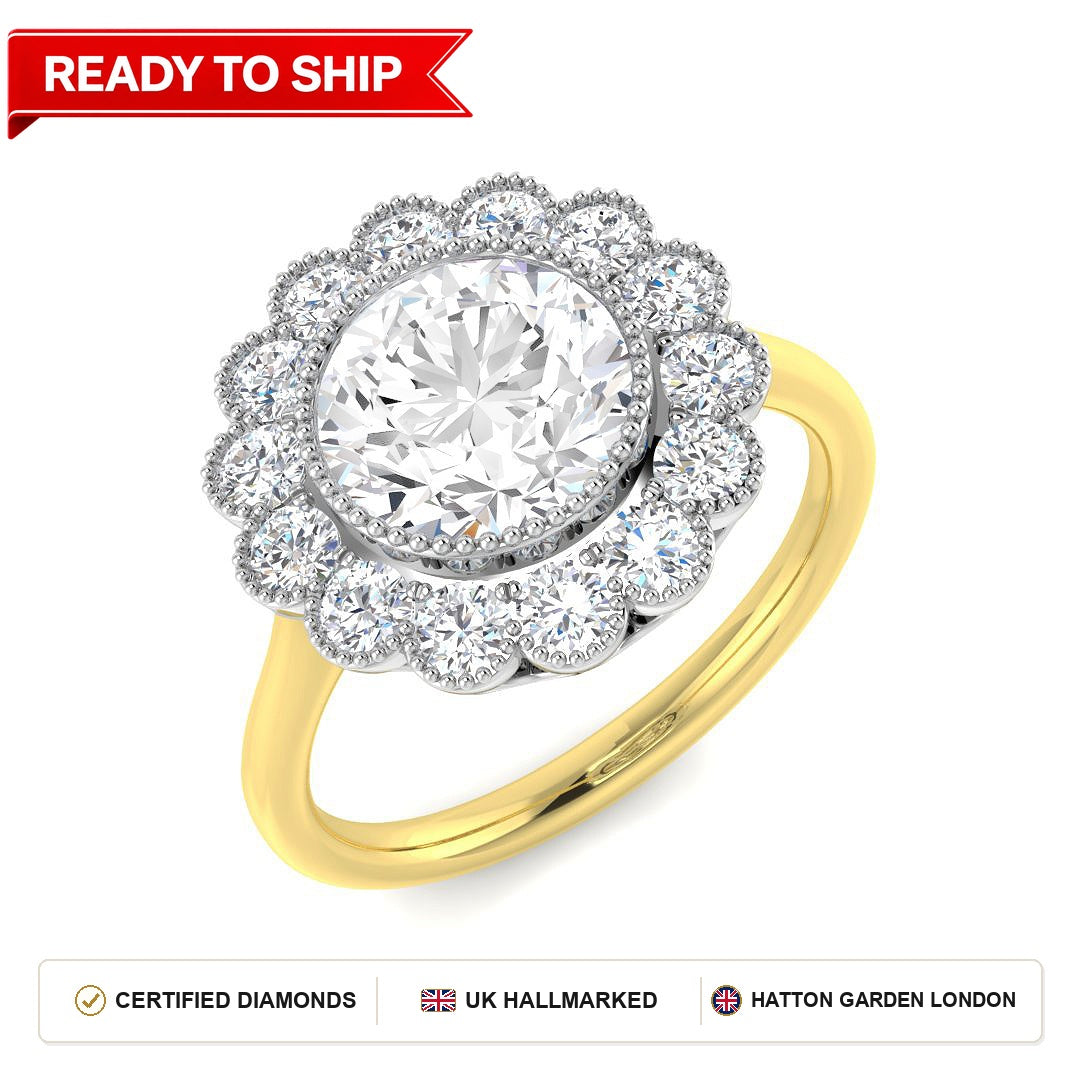 Lab grown diamond earring