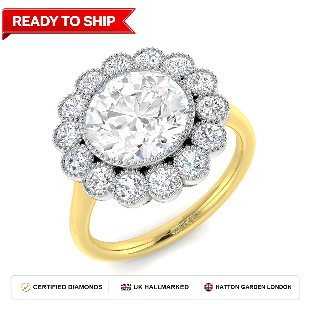 Lab grown diamond earring