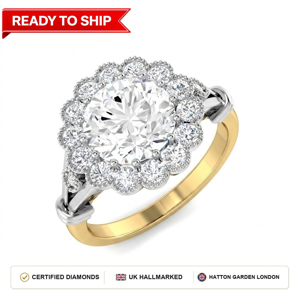 Lab grown diamond earring