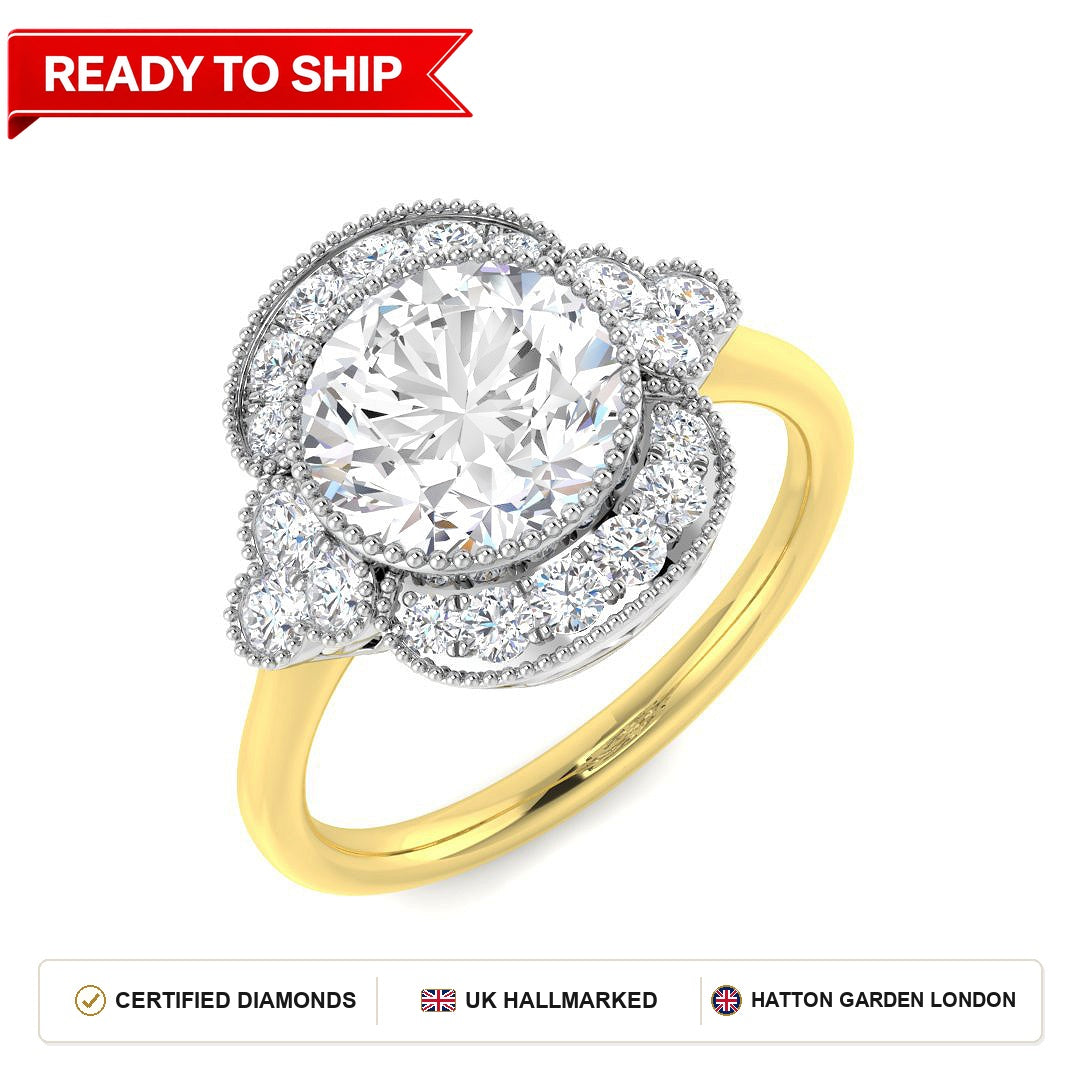Lab grown diamond earring