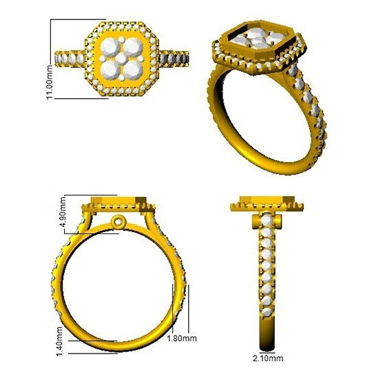 Diamond Sussex Cluster Ring | 0.33ct - 1.25ct | Lab-Grown & Natural Diamonds
