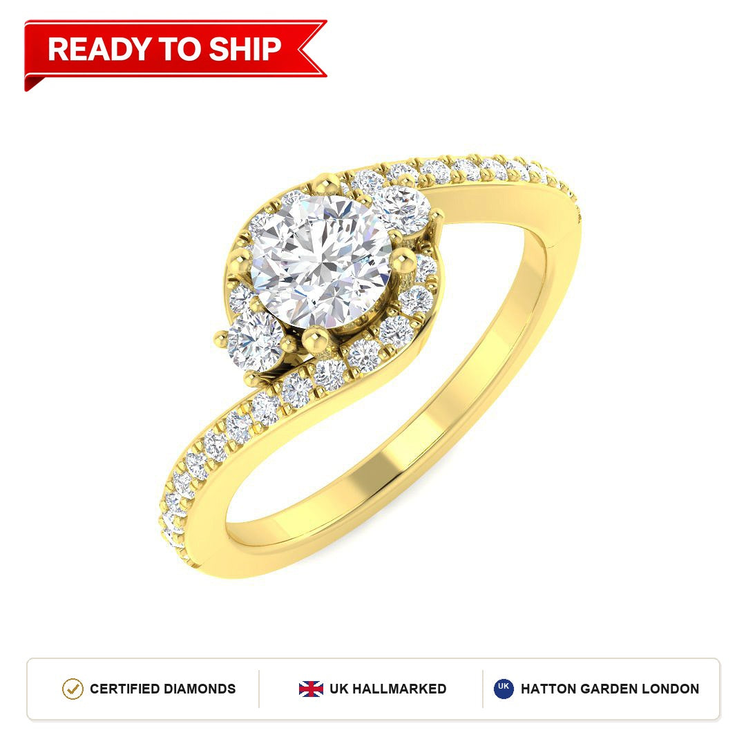 Lab grown diamond earring