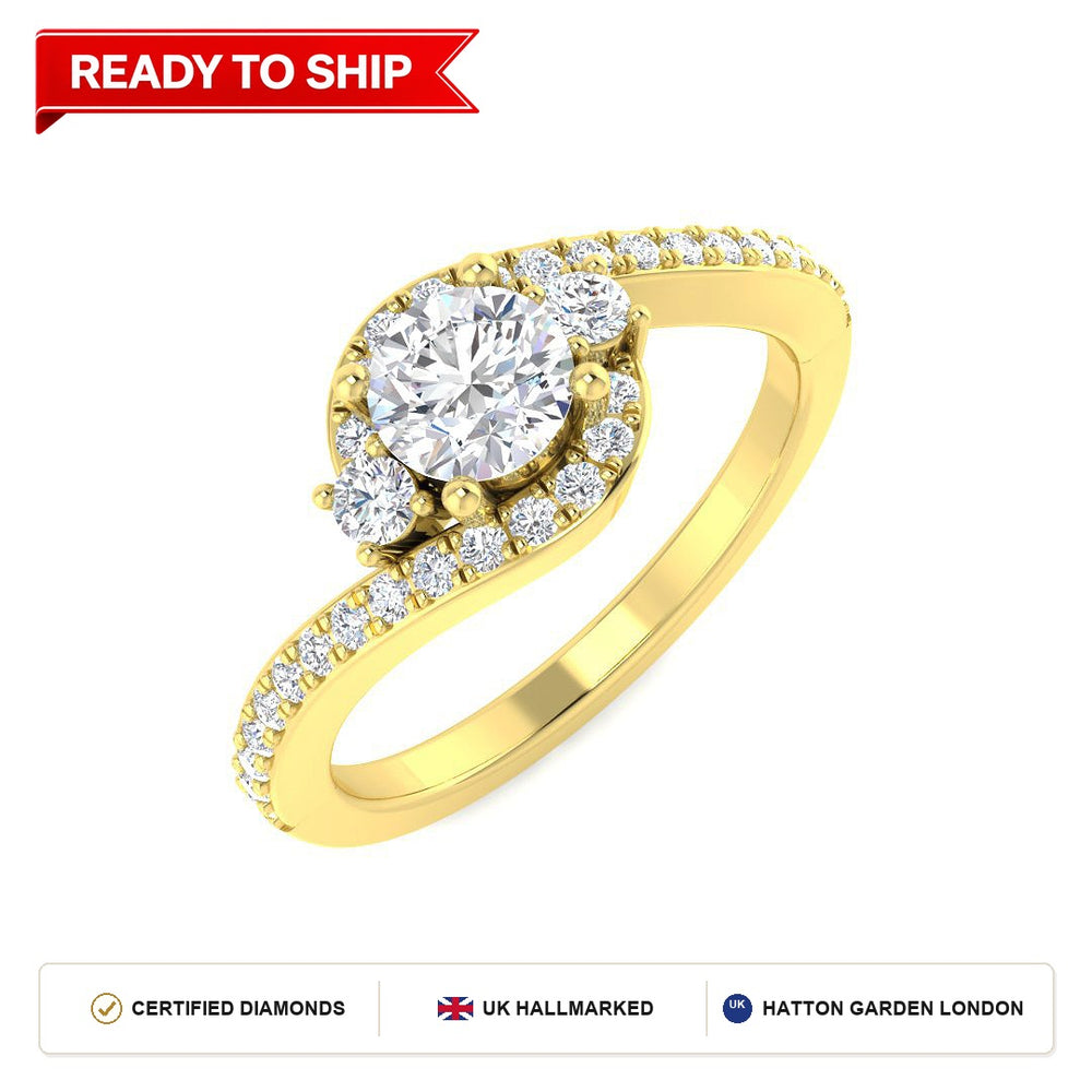 Lab grown diamond earring