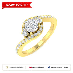 Lab grown diamond earring