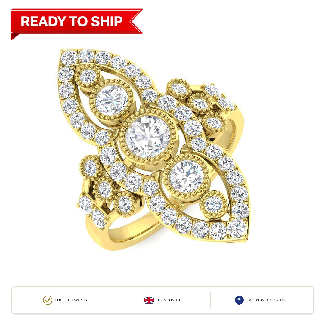 Lab grown diamond earring