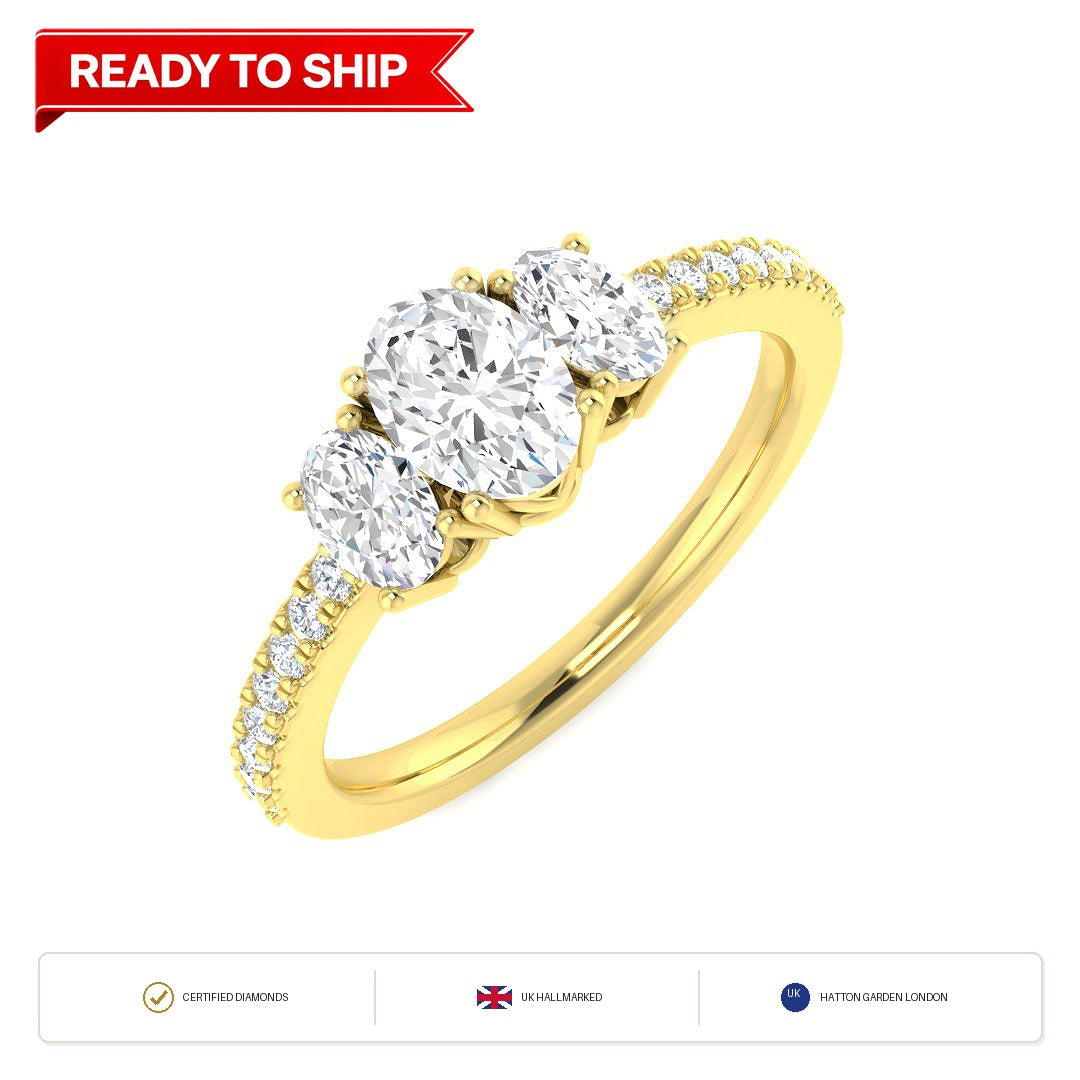 Lab grown diamond earring