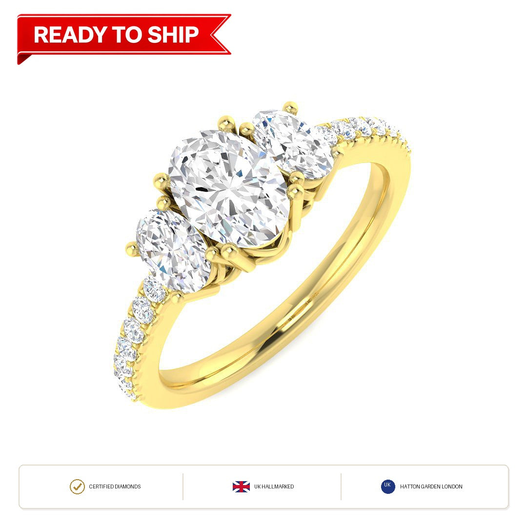 Lab grown diamond earring