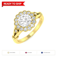 Lab grown diamond earring