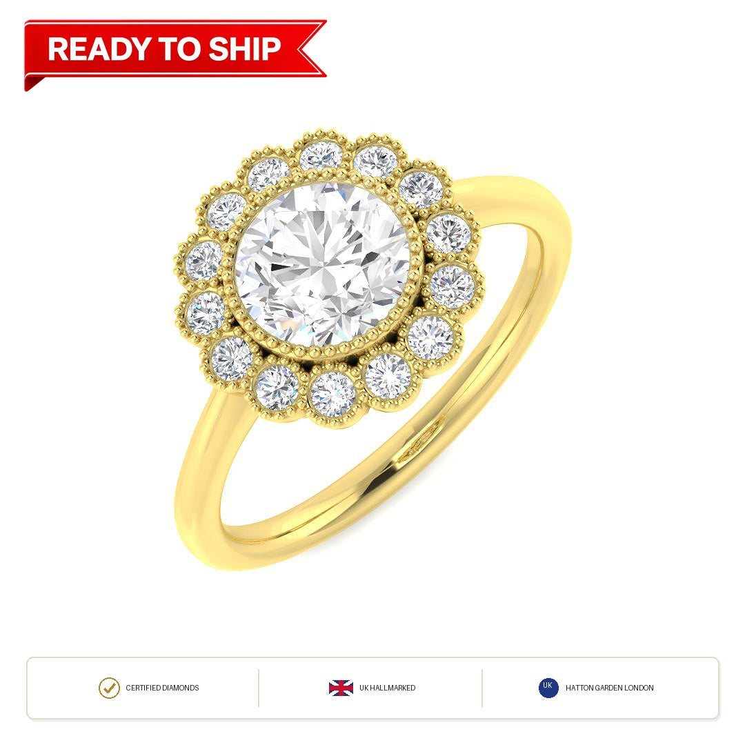 Lab grown diamond earring