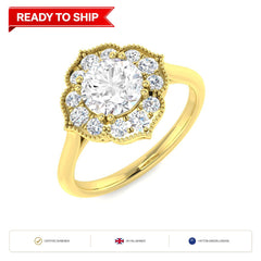 Lab grown diamond earring