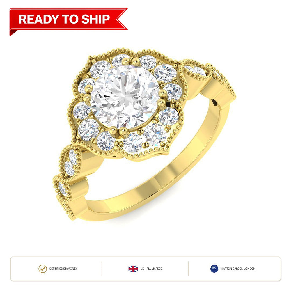 Lab grown diamond earring