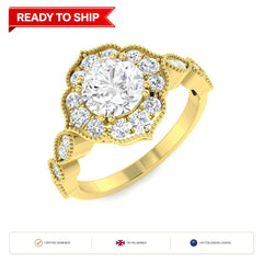 Lab grown diamond earring