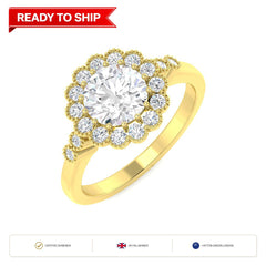 Lab grown diamond earring
