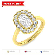 Lab grown diamond earring