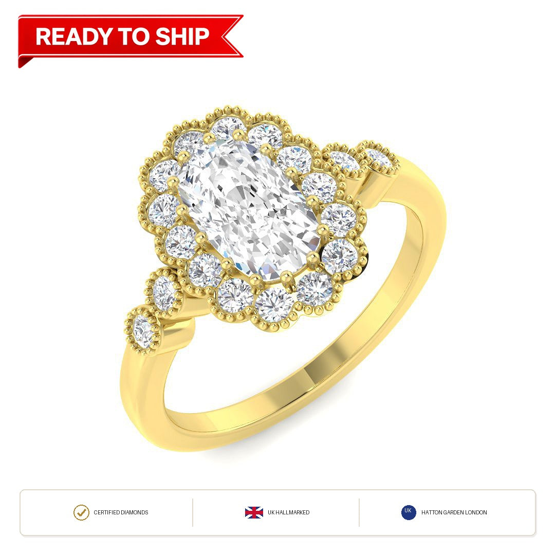 Lab grown diamond earring