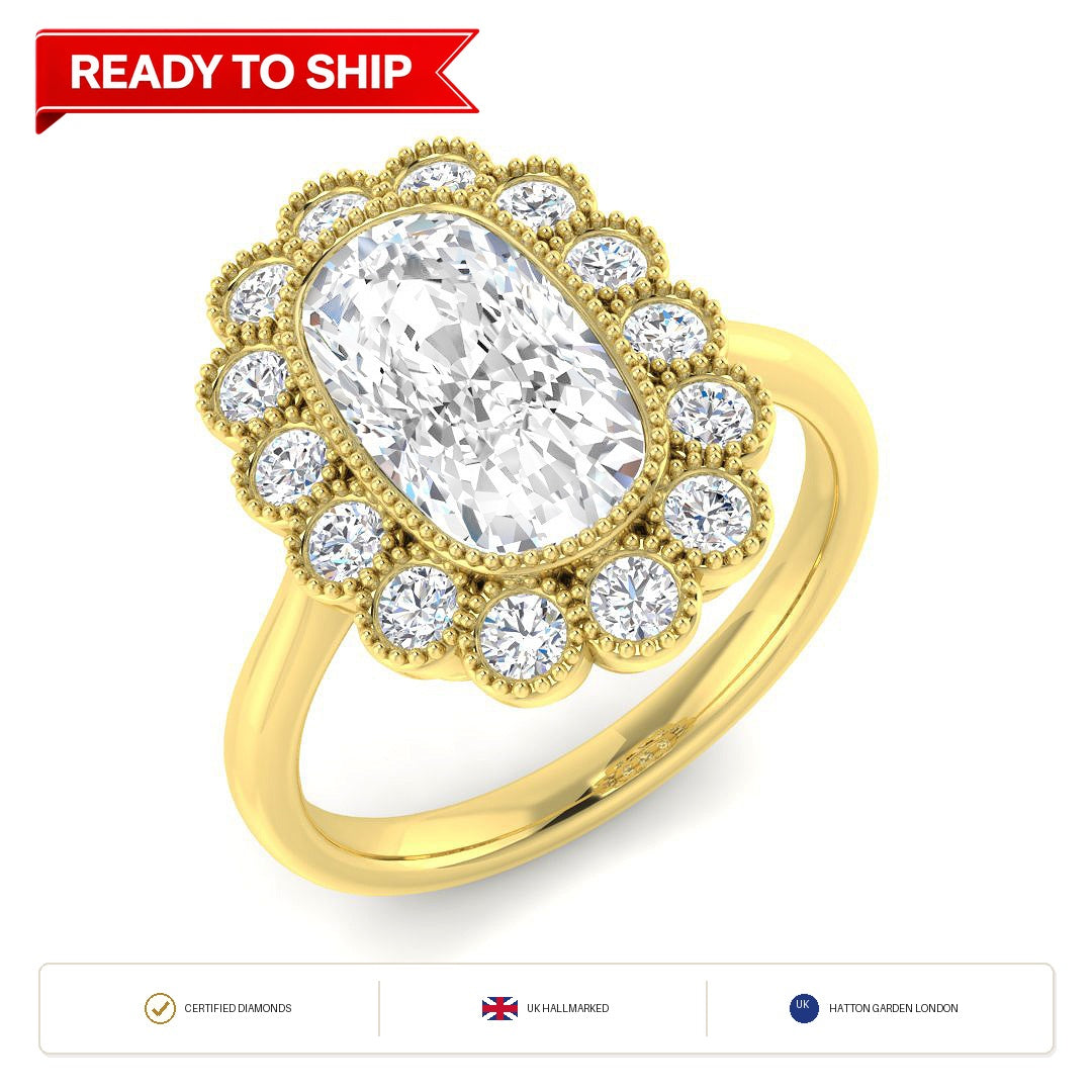 Lab grown diamond earring