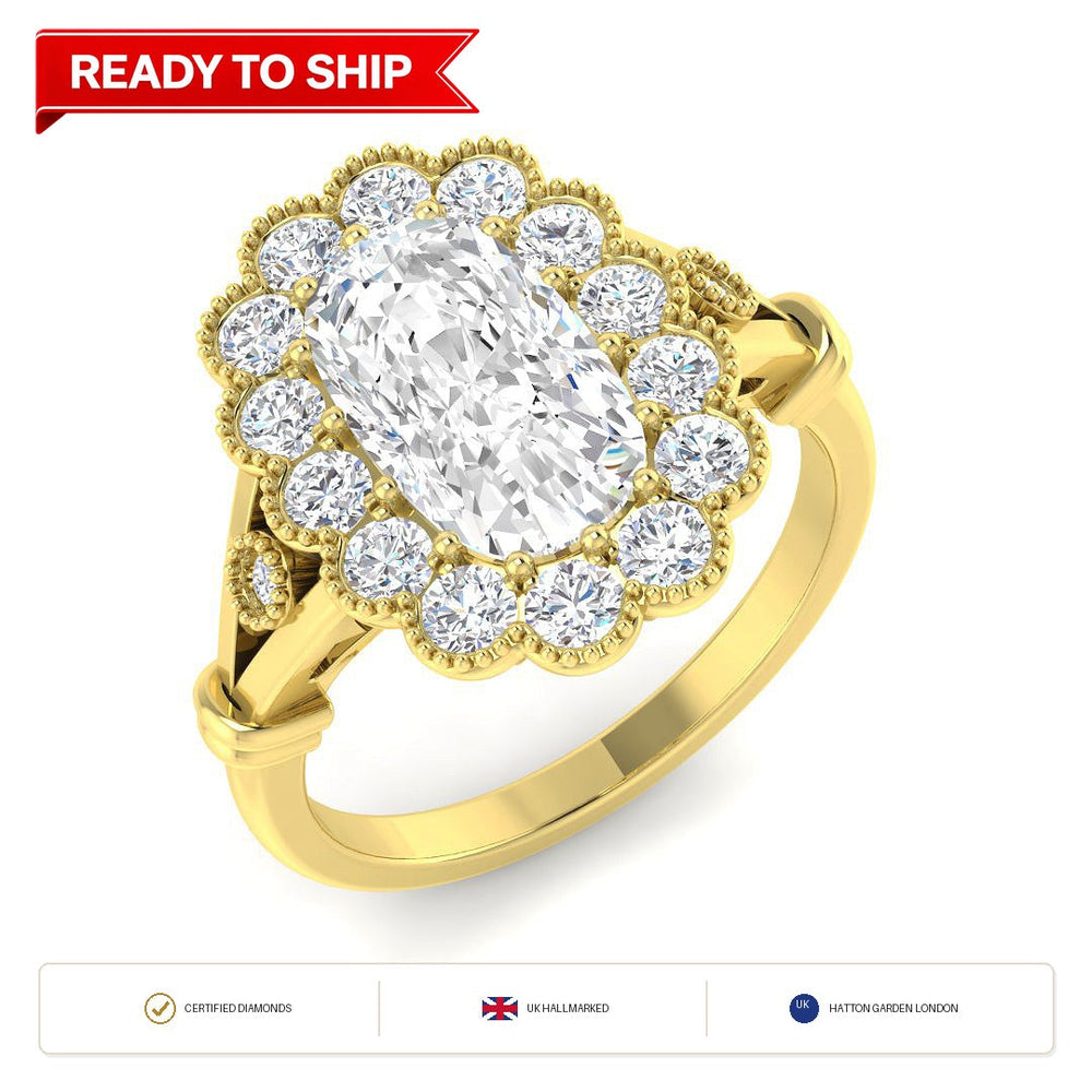 Lab grown diamond earring