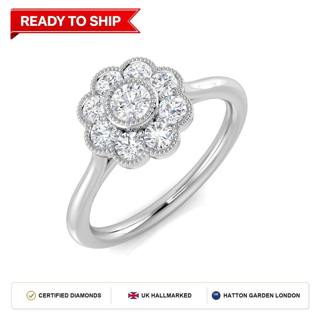 Lab grown diamond earring
