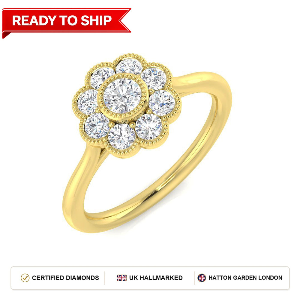 Lab grown diamond earring