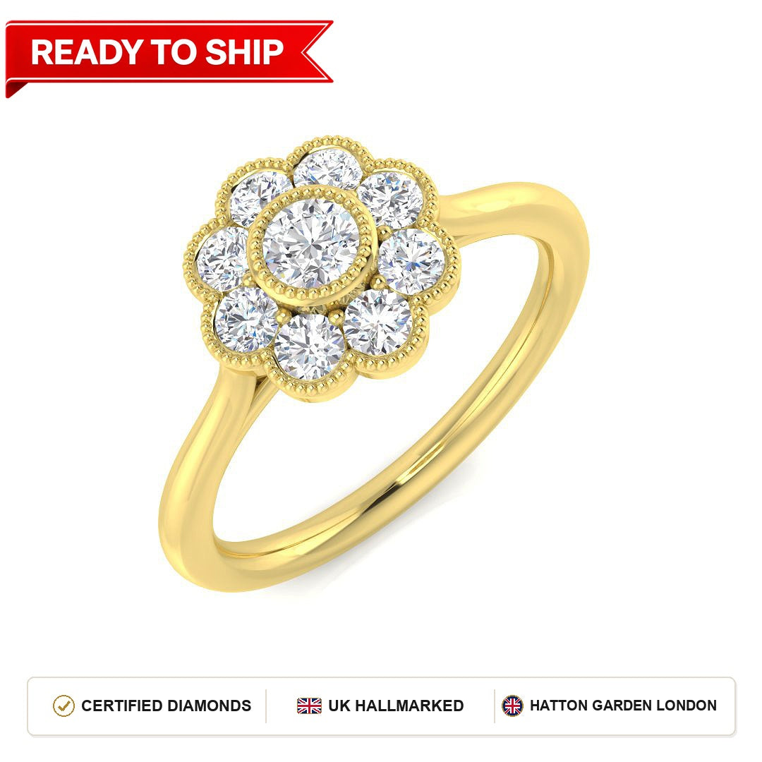 Lab grown diamond earring