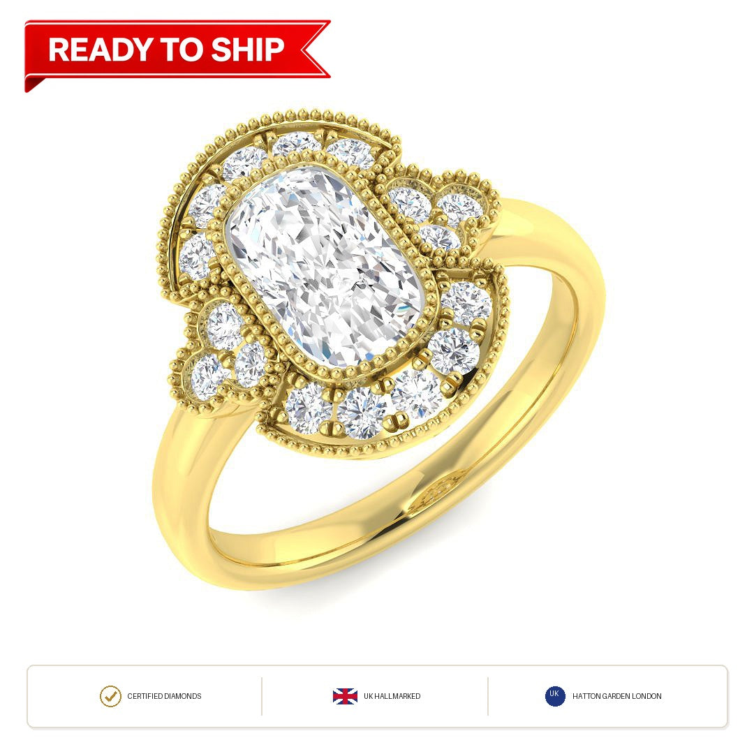 Lab grown diamond earring