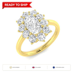 Lab grown diamond earring