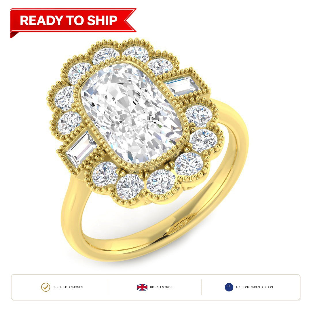 Lab grown diamond earring