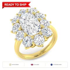 Lab grown diamond earring