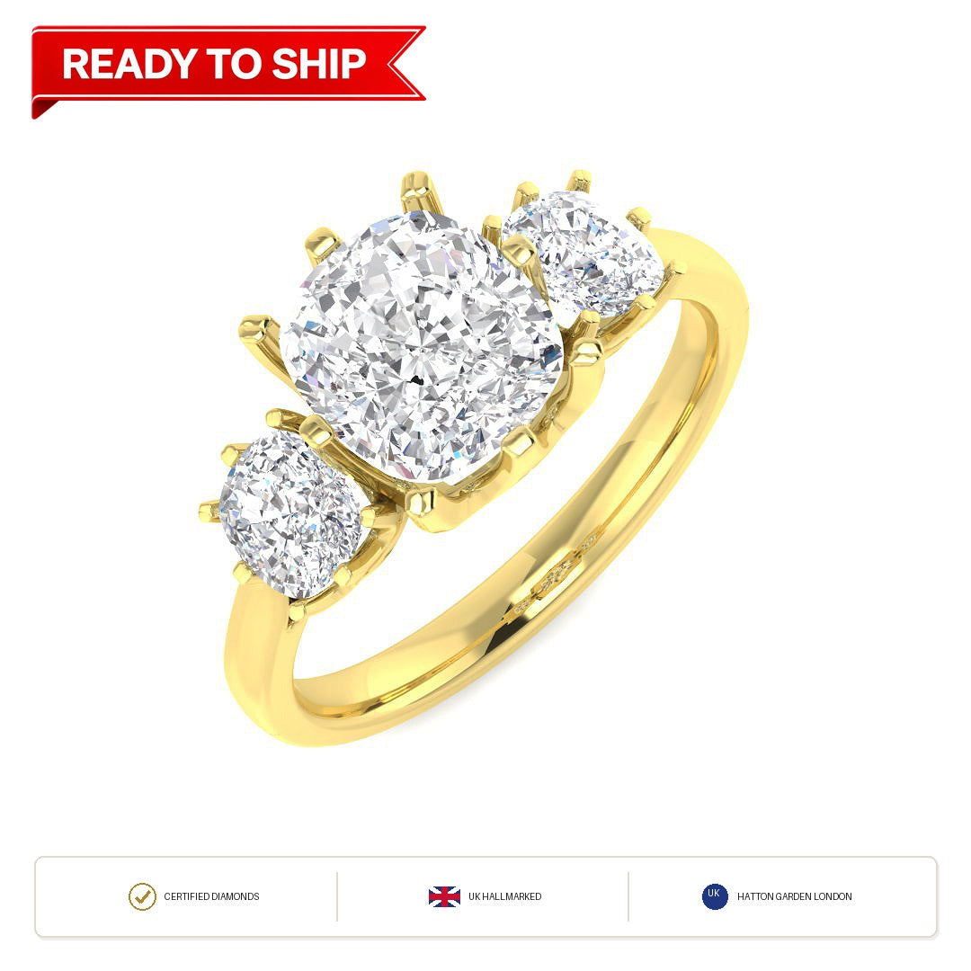 Lab grown diamond earring