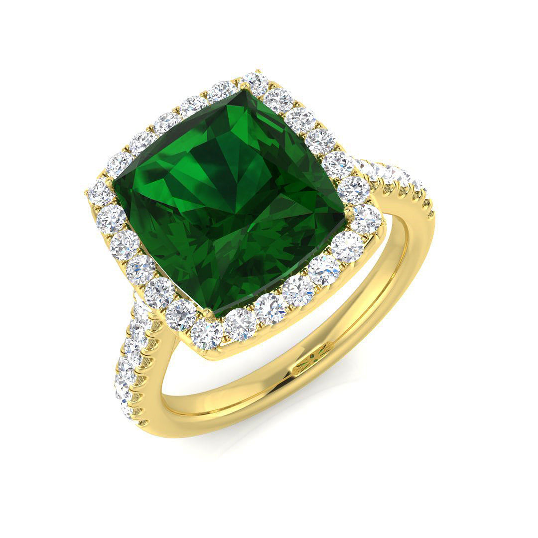 Diamond Legacy Emerald Ring | 3ct | Hallmarked Gold & Platinum